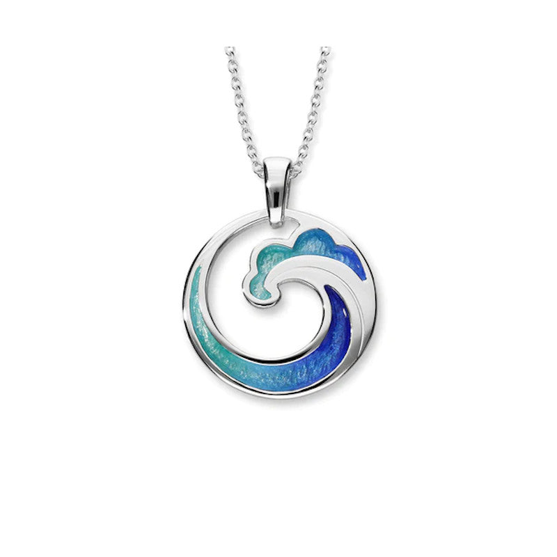 Costal Sterling Silver and Enamel Pendant - EP473