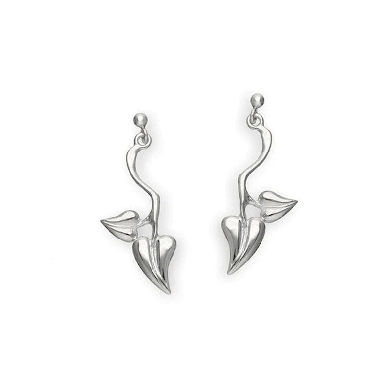 Art Nouveau Sterling Silver Drop Earrings - E261 Ortak