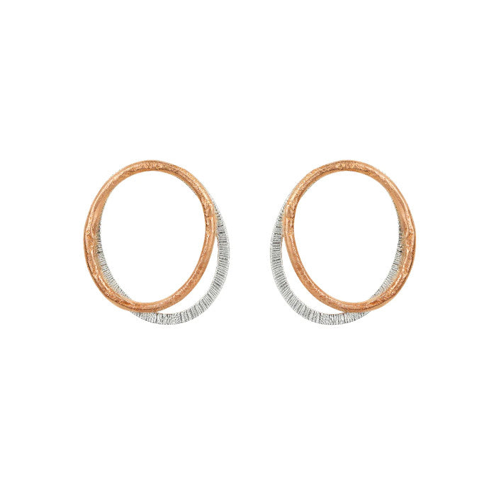 Earth And Fire Sterling Silver or 9ct Rose Gold Earrings Aurora