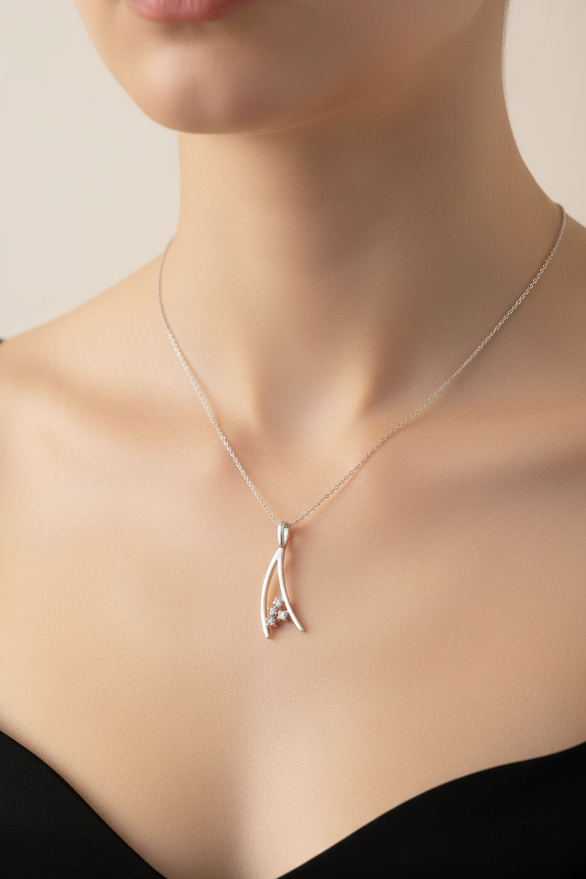 Cubic Zirconia Drop Pendant - 174684Tokash