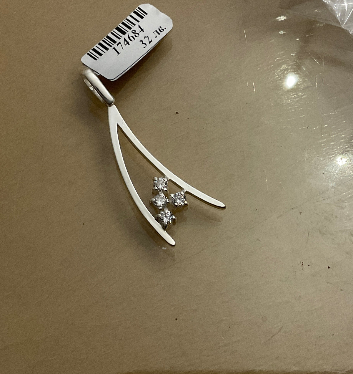 Cubic Zirconia Drop Pendant - 174684Tokash