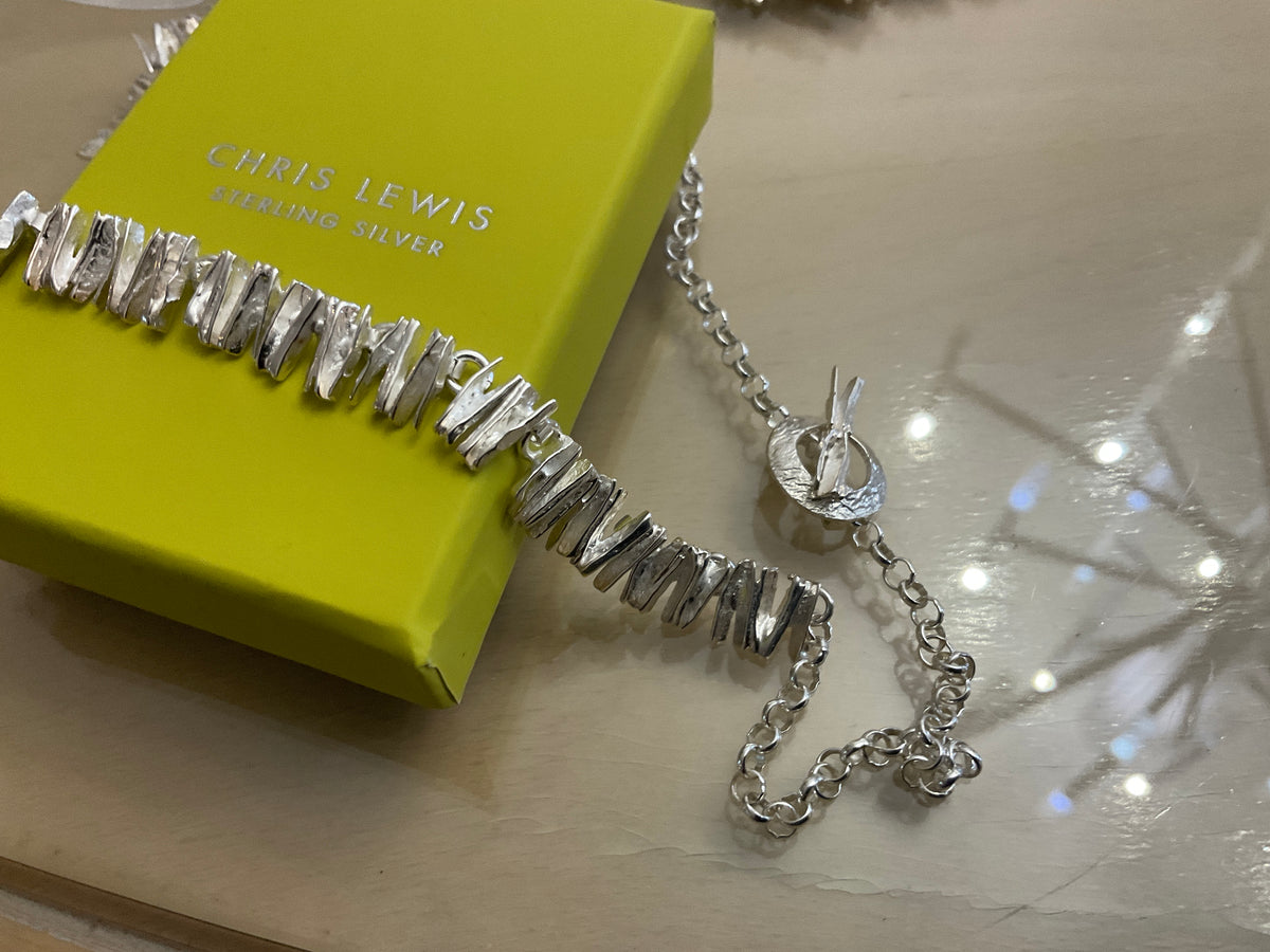 Chris Lewis Sterling Silver Cinnamon Necklace
