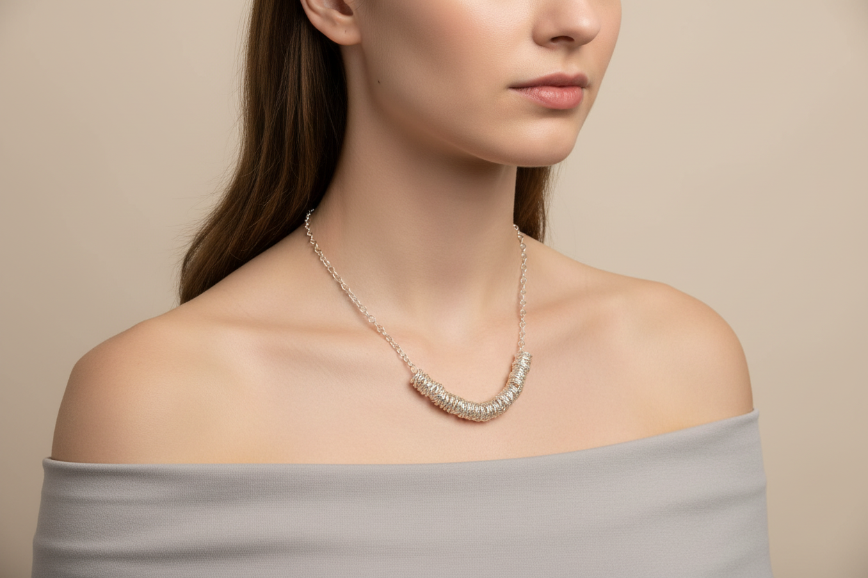 Silver Spiral Necklace