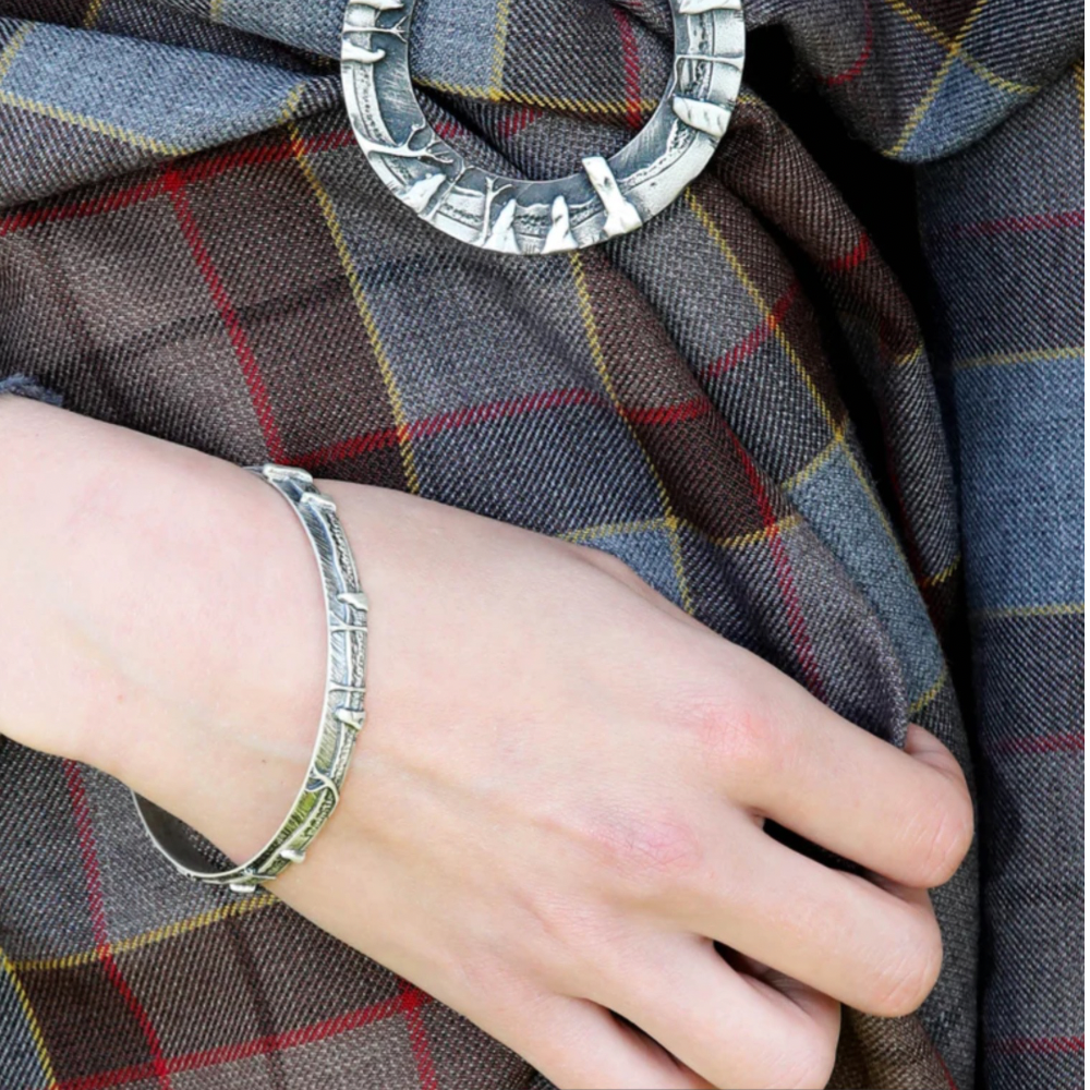 Ring of Brodgar Sterling Silver Bangle - 140041