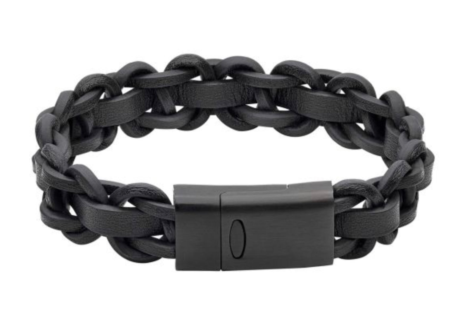 Fred Bennett Braided Leather Mens Bracelet -