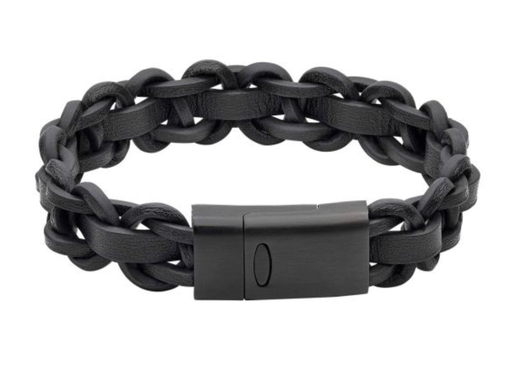 Fred Bennett Braided Leather Mens Bracelet -