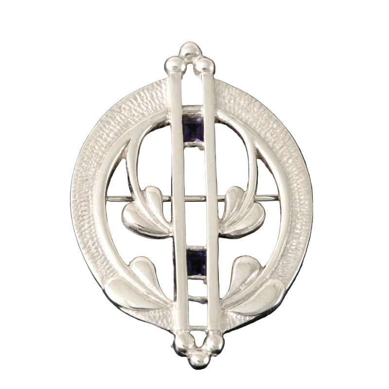 Glasgow Girls Silver/9ct Yellow Gold Brooch with Amethyst - GB140 Shetland