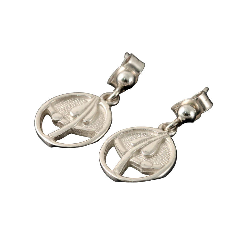 Glasgow Girls Silver/9ct Yellow Gold Round Drop Earrings - GE177 Shetland