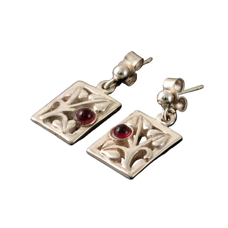 Glasgow Girls Silver/9ct Yellow Gold Rectangle Drop Earrings - GE601 Shetland