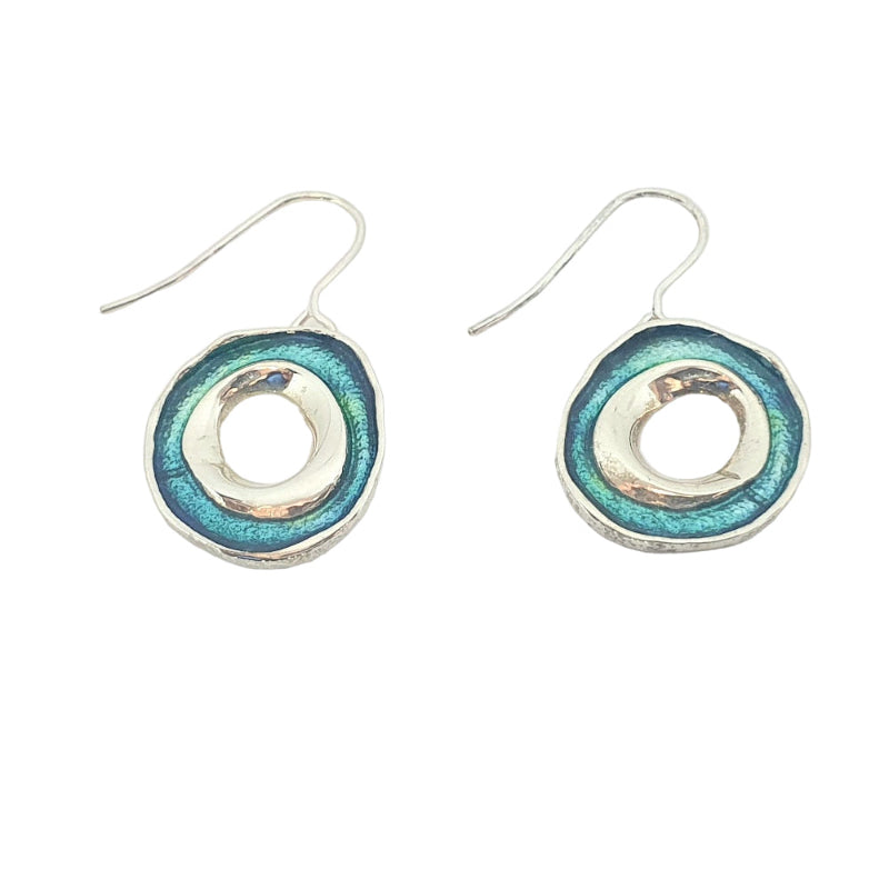 Maeshowe Silver Drop Earrings With Enamel - HIS EE562 Ortak