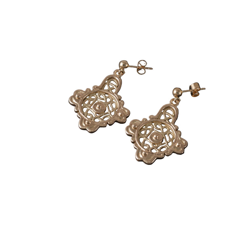 St Ninian&#39;s Isle Silver/9ct Yellow Gold Earrings - E533 Shetland