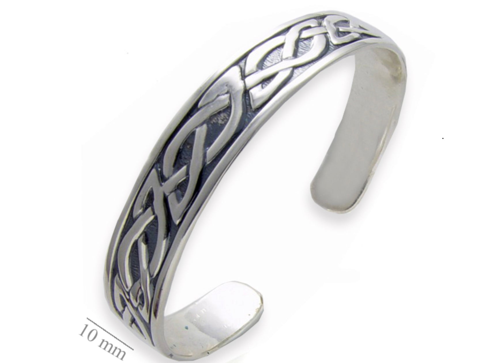 Silver Celtic Bangle