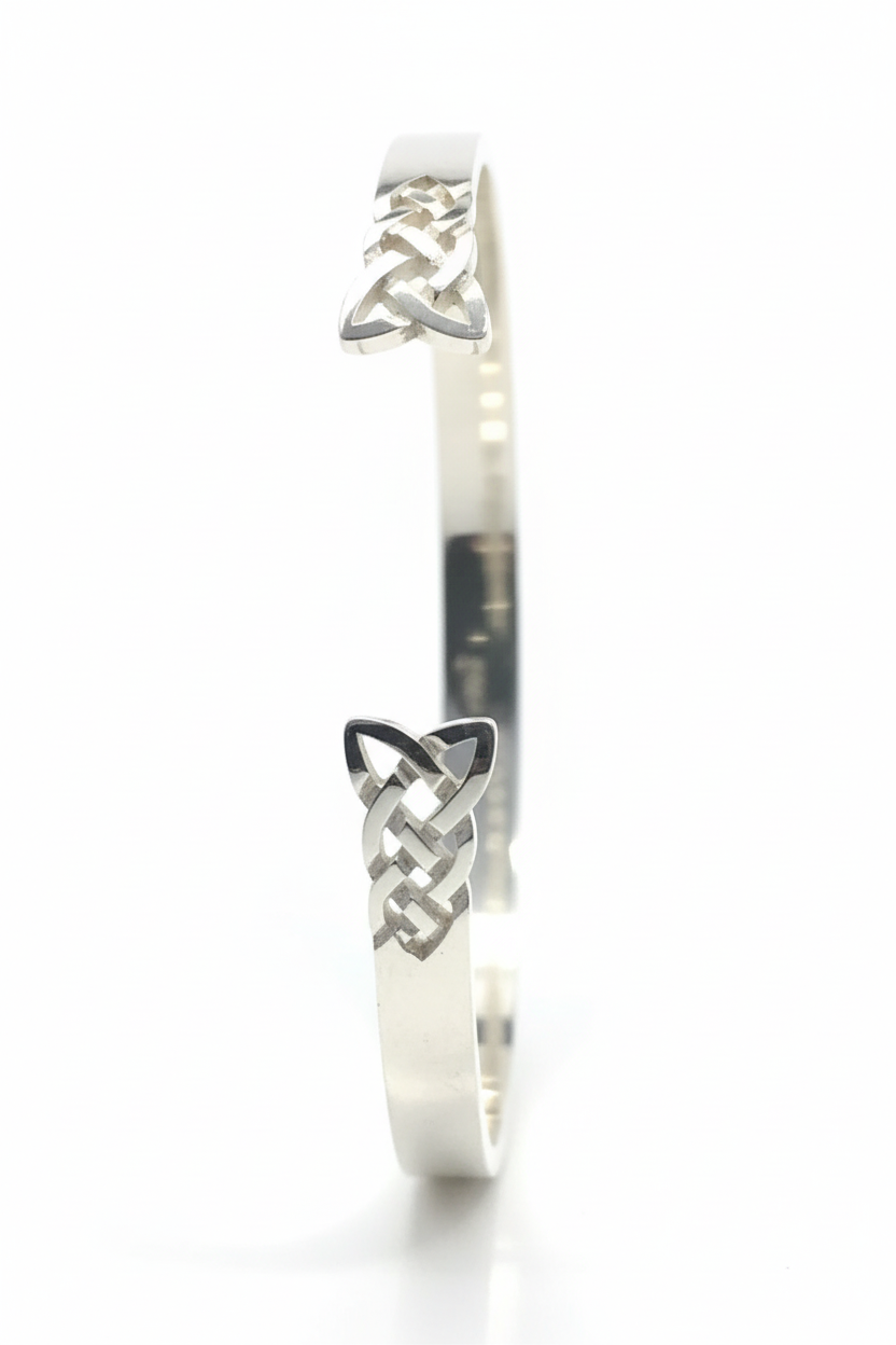Silver Celtic Torque Bangle- C4