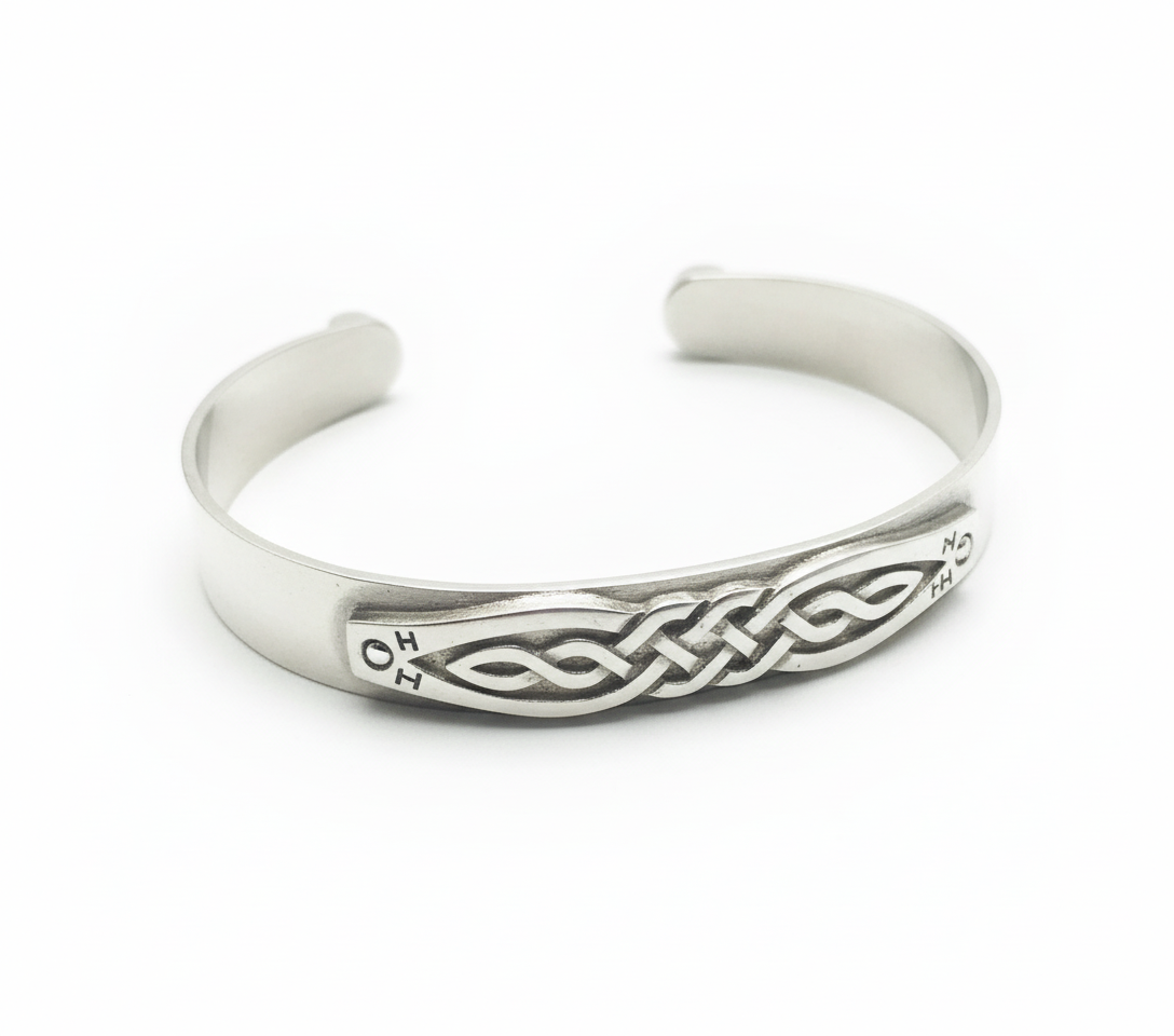 Silver Celtic Bangle- C85 Mithril