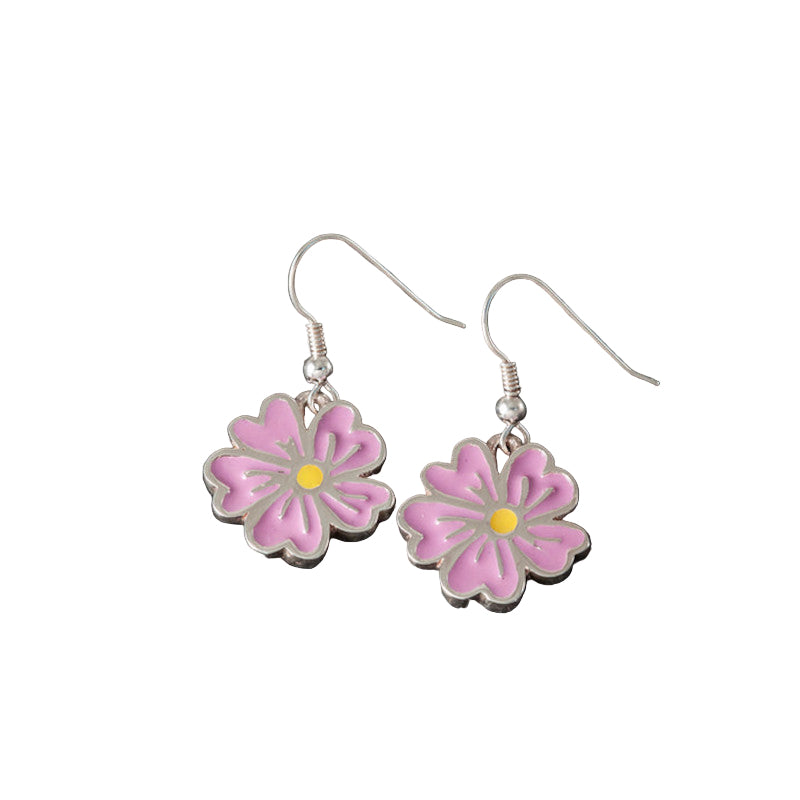 Flower Sterling Silver Earrings - SDE022 Shetland