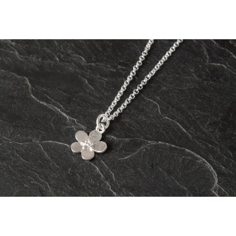 Forget Me Not Sterling Silver or 9ct Yellow Gold Pendant - P180