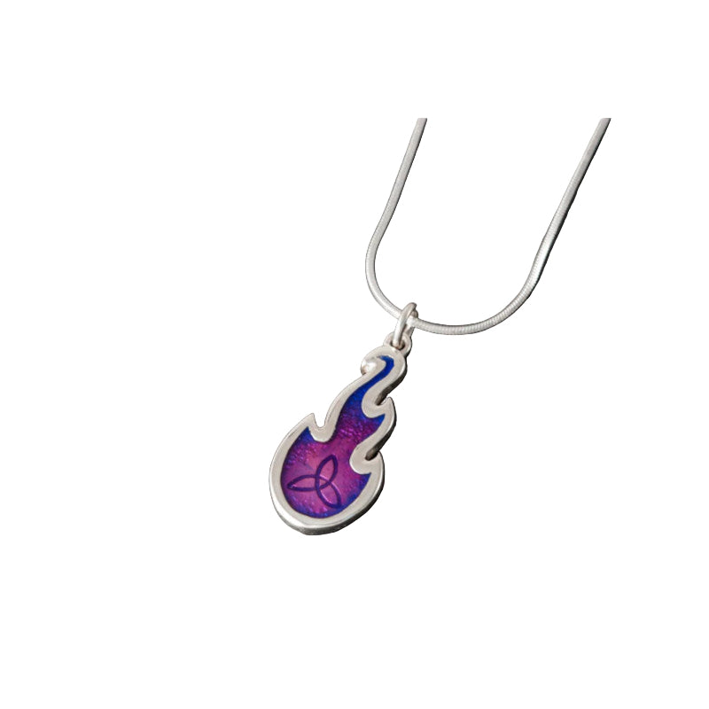 Celtic Fire Silver or 9ct Yellow Gold Pendant with Enamel - CFP23 Shetland