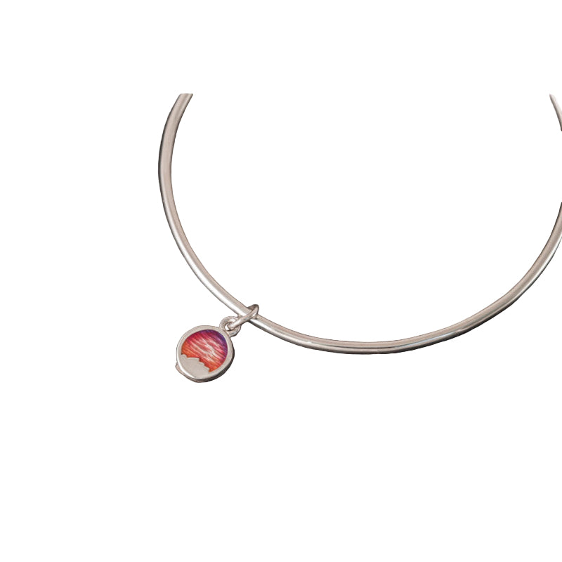 Foula Silver/9ct Yellow Gold Stacking Bangles Set with Enamel - FBA501 Shetland