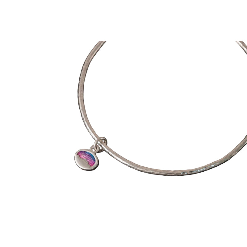 Foula Silver/9ct Yellow Gold Stacking Bangles Set with Enamel - FBA501 Shetland