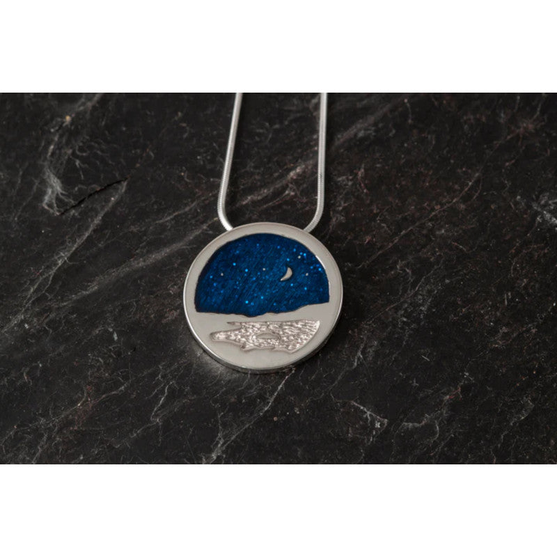 Clousta Round Sterling Silver or 9ct Yellow Gold Pendant with Enamel - P200