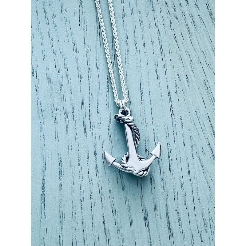 Anchor's Haven Medium Silver Pendant