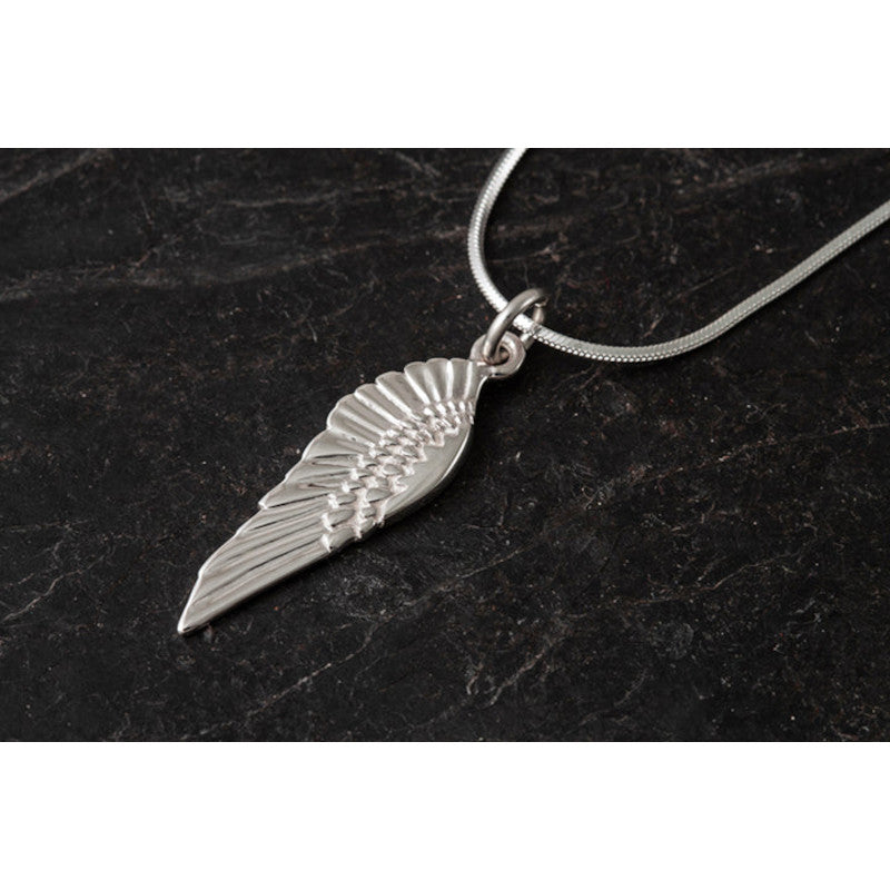 Freija Silver or 9ct Yellow Gold Wing Pendant - FRP07 Shetland