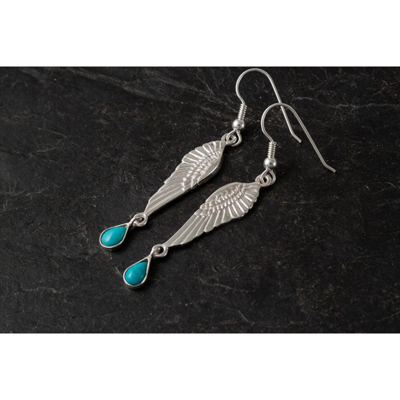 Freija Silver Drop Earrings With Various Gemstones - FRE07 Shetland
