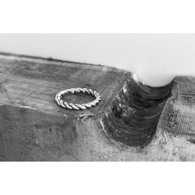 Anchor&#39;s Haven Coil of Rope Silver Ring