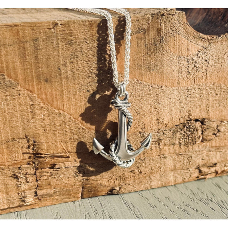 Anchor&#39;s Haven Large Anchor Silver Pendant