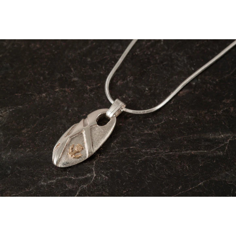 Voar Mixed Metal Oval Pendant - P870