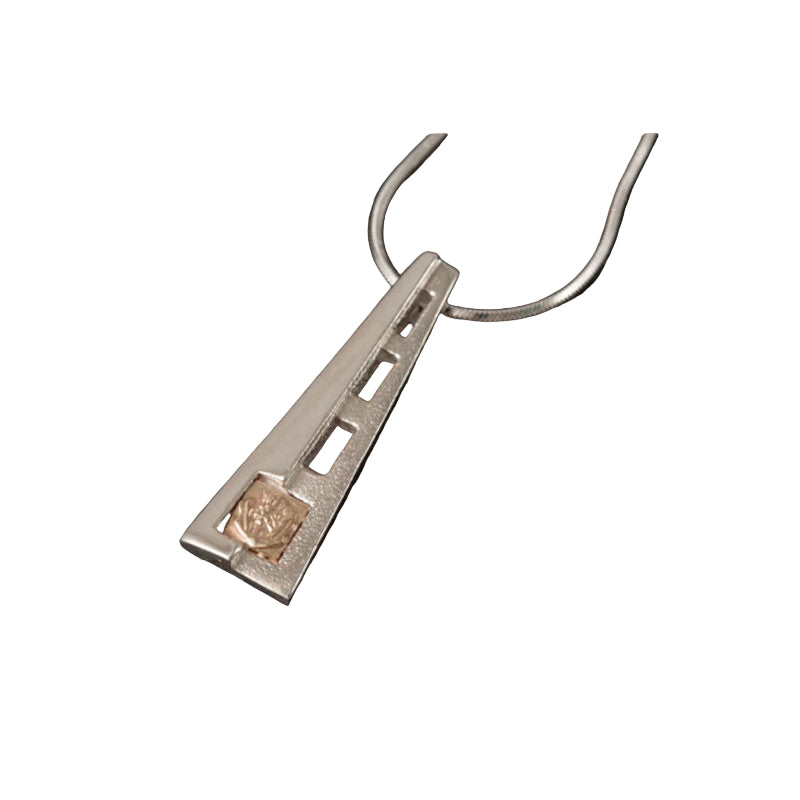 Voar Mixed Metal Tapered Pendant - P840 Shetland