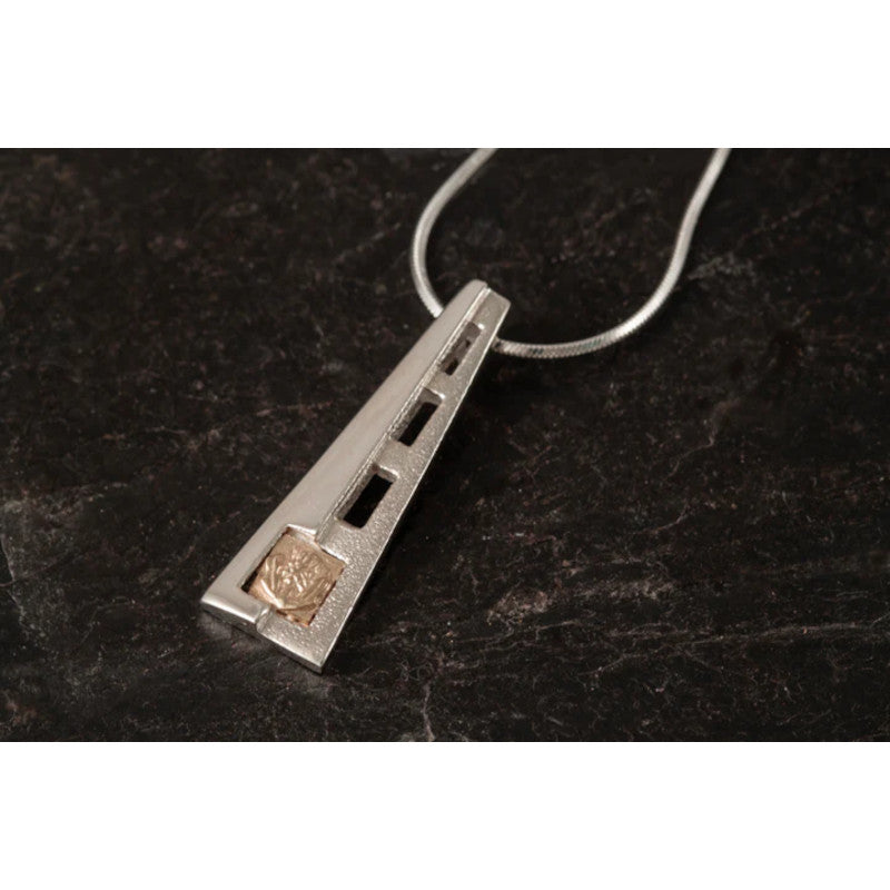Voar Mixed Metal Tapered Pendant - P840