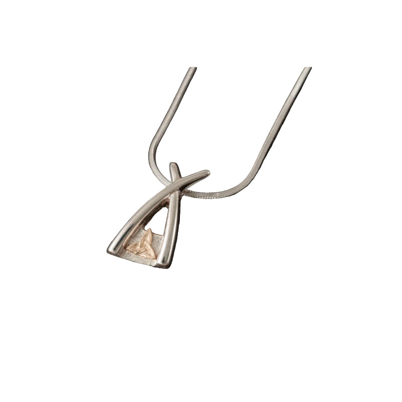 Voar Mixed Metal Crossover Pendant - P860 Shetland