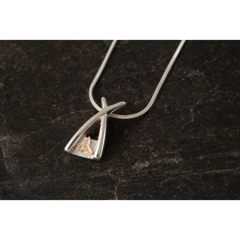 Voar Mixed Metal Crossover Pendant - P860