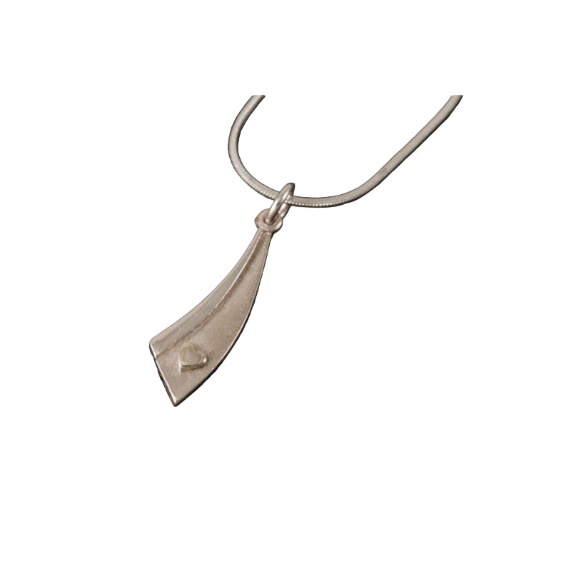 Voar Mixed Metal Curved Pendant - P825 Shetland