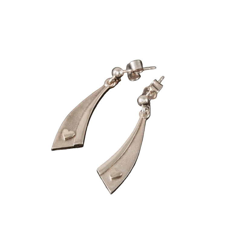 Voar Mixed Metal Curved Earrings - E825 Shetland
