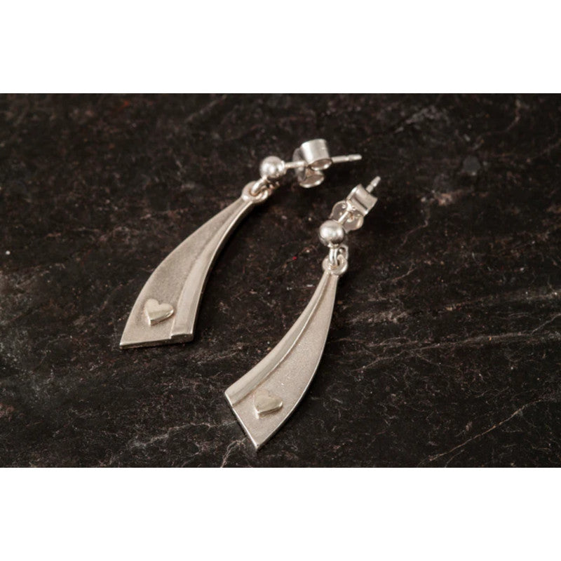 Voar Mixed Metal Curved Earrings - E825