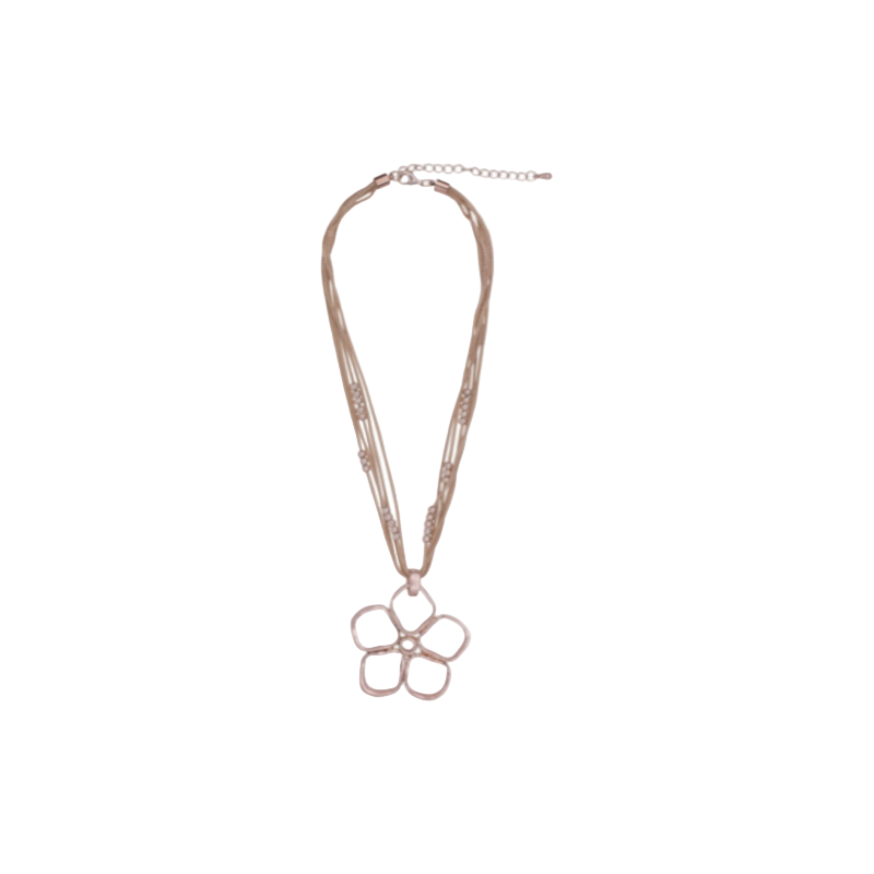 Fashion Jewellery Copper Coloured Flower Necklace