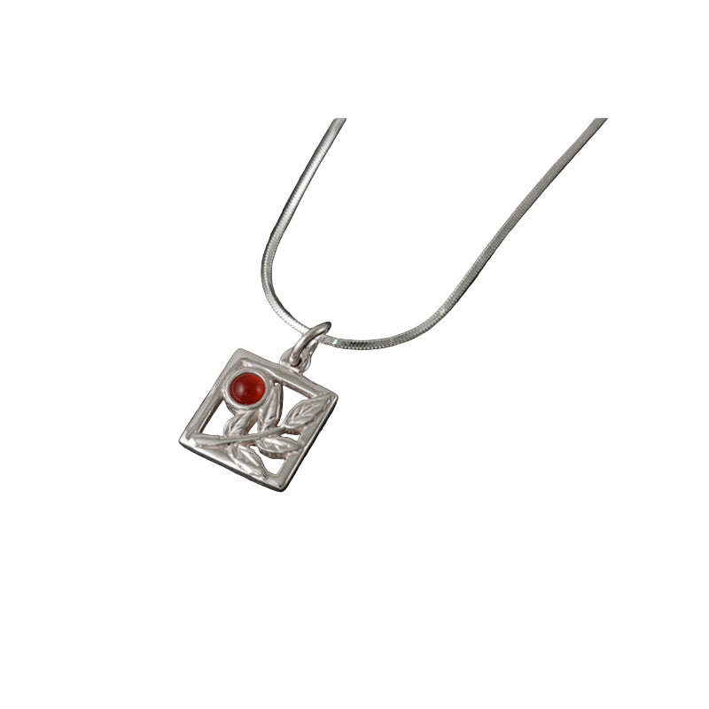 Rowan Tree Small Silver/9ct Yellow Gold Pendant Carnelian - P545 Shetland