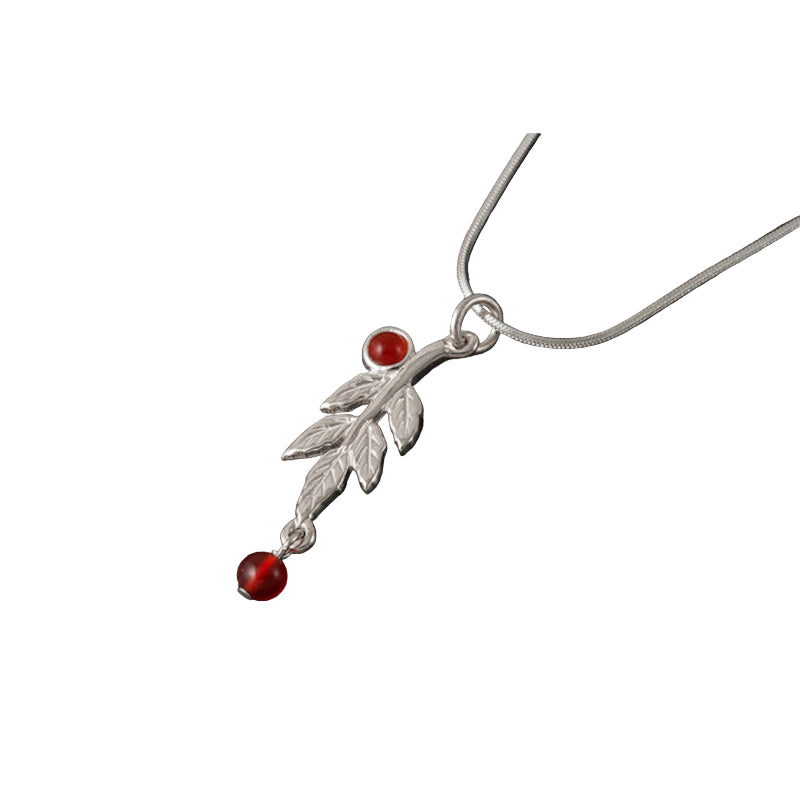 Rowan Tree Silver/9ct Yellow Gold Pendant With Carnelian - P547 Shetland
