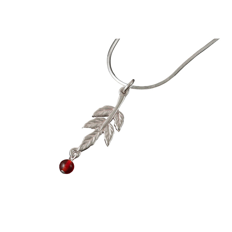 Rowan Tree Silver/9ct Yellow Gold Pendant With Carnelian - P540 Shetland
