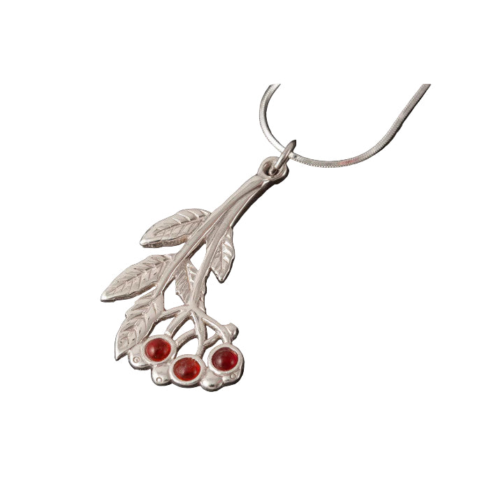 Rowan Tree Silver/9ct Yellow Gold Carnelian Pendant - P549 Shetland