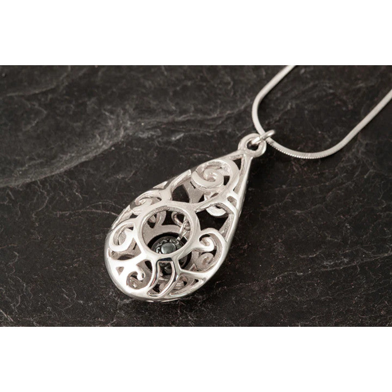 Freija Silver Or 9ct Yellow Gold Teardrop Pendant  - FRP09S Shetland