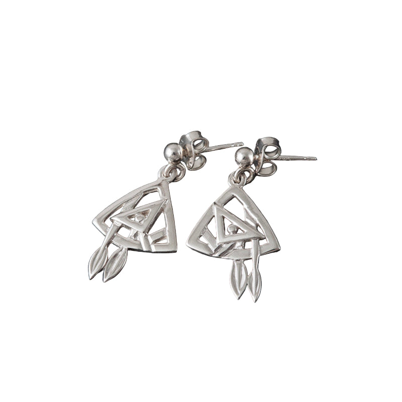 Glasgow Girls Silver/9ct Yellow Gold Round Drop Earrings - GE295 Shetland