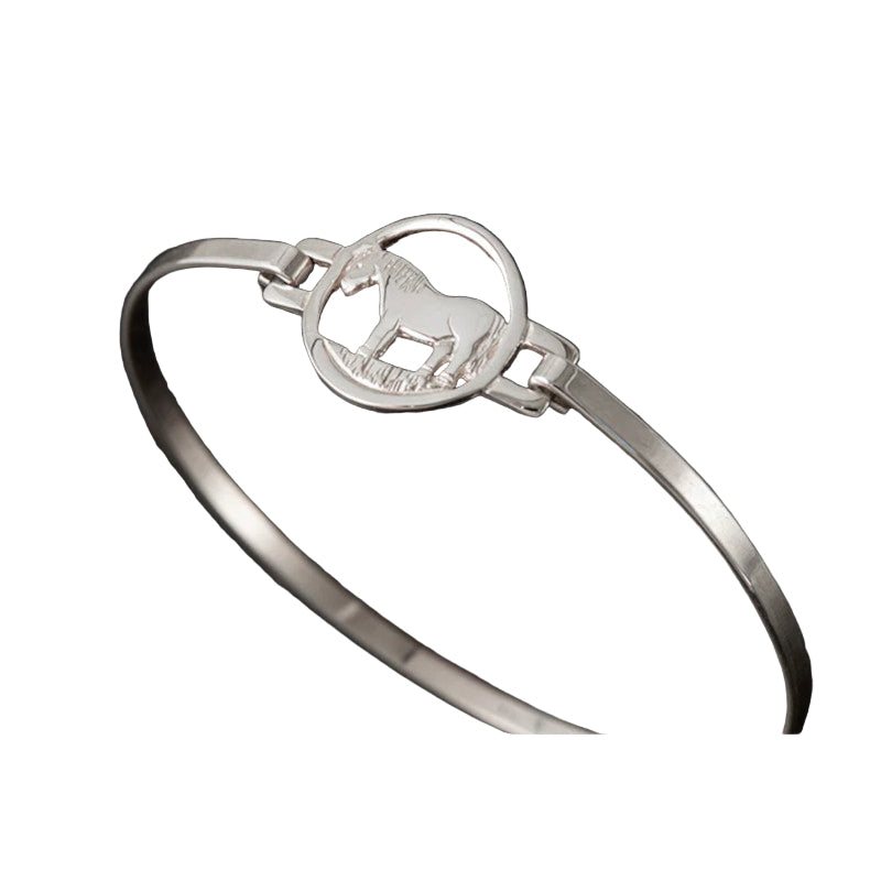 Pony Silver or 9ct Yellow Gold Bangle - BA614 Shetland