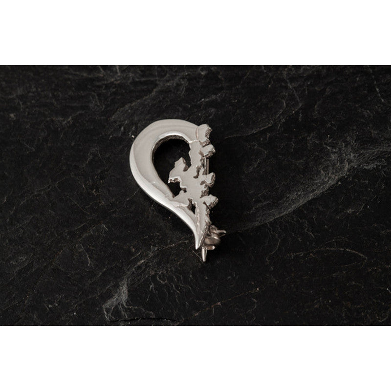 Heart Of Shetland Sterling Silver Brooch - B415