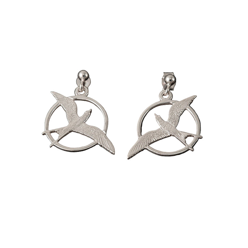 Arctic Tern Silver/9ct Yellow Gold Drop Earrings - E3 Shetland