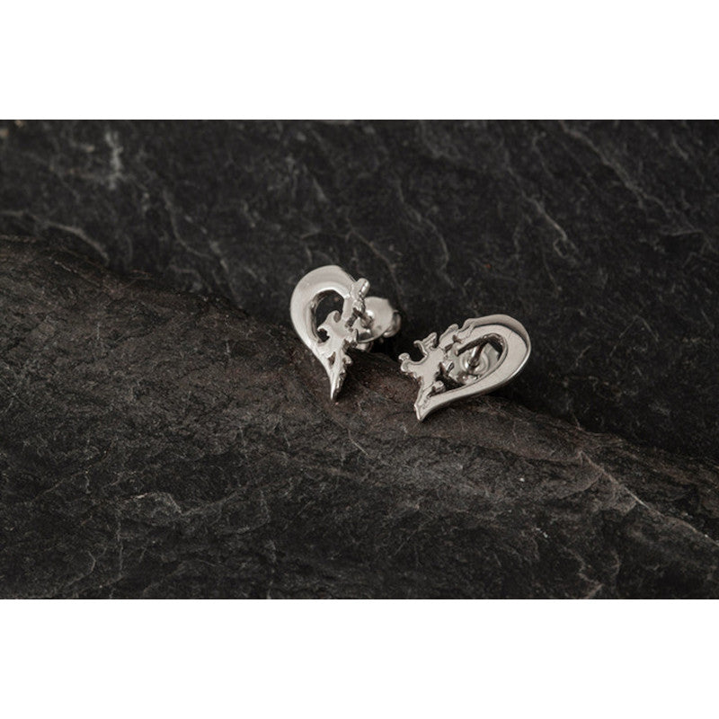 Heart of Shetland Sterling Silver or 9ct Yellow Gold Earrings - E417