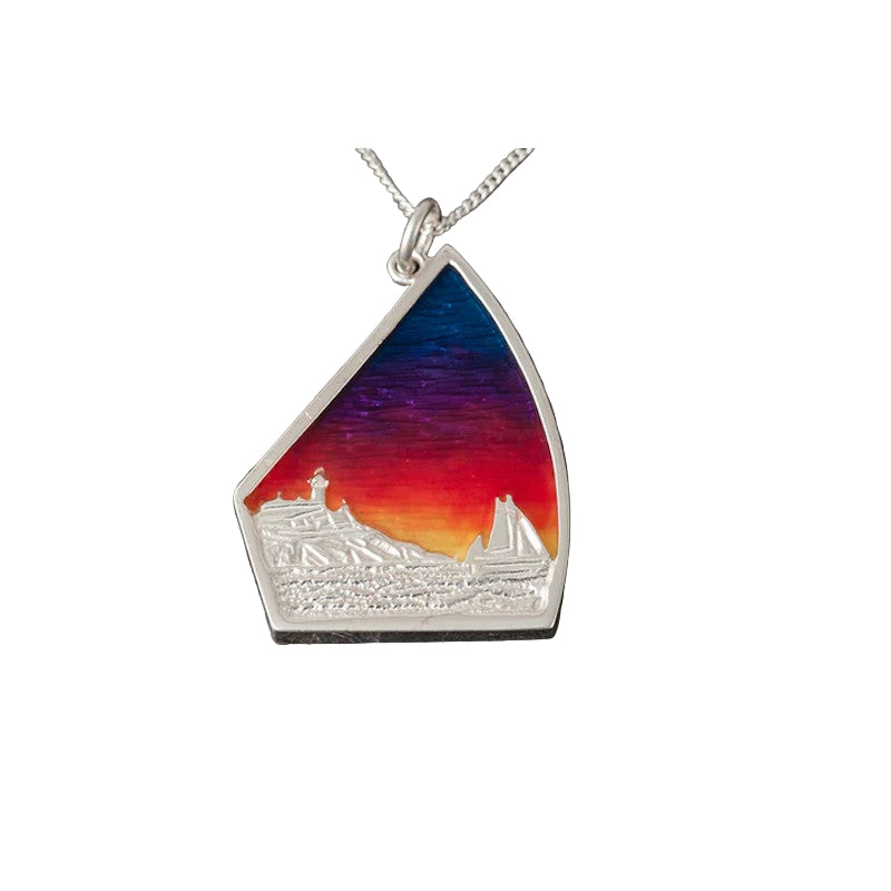 Bressay Light Sterling Silver Pendant with Enamel - LK243 Shetland