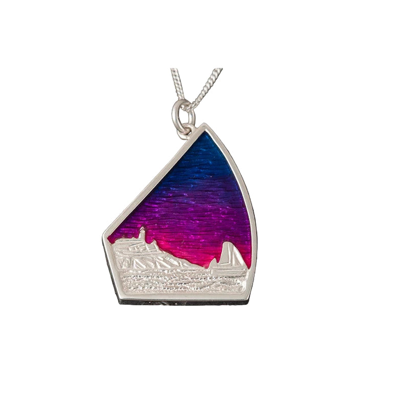 Bressay Light Sterling Silver Pendant with Enamel - LK243 Shetland